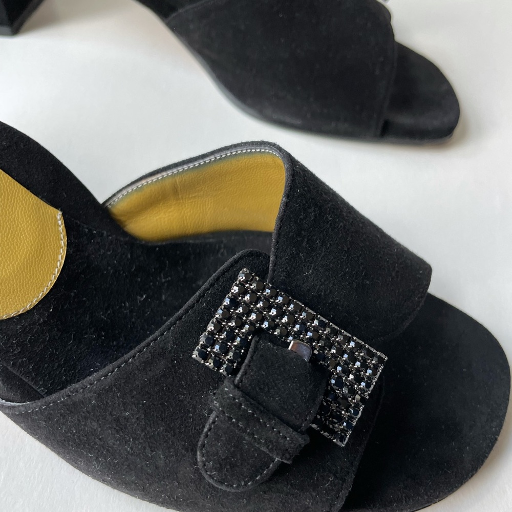 Taryn Rose Madison size 39.5 US9 Blk suede sandal - Picture 7 of 13